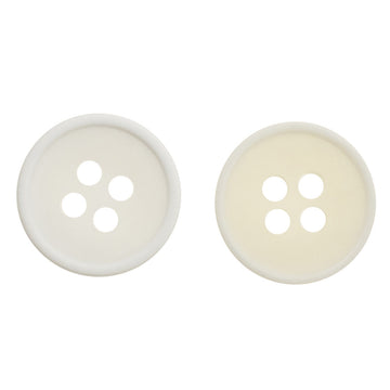 11.5MM Bowl-Shaped Translucent Beige White Resin Shirt Buttons 100pcs