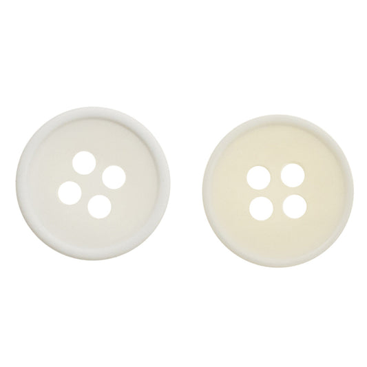 11.5MM Bowl-Shaped Translucent Beige White Resin Shirt Buttons 100pcs