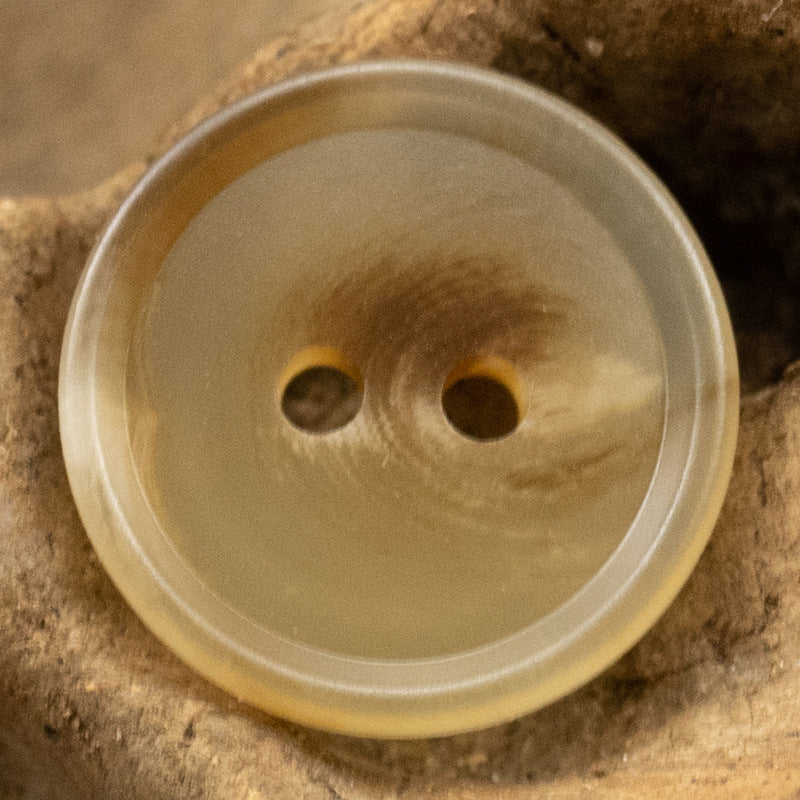 11.5mm 2 Hole Matte Khaki Resin Button for Polo Shirt Collar 45 Pack