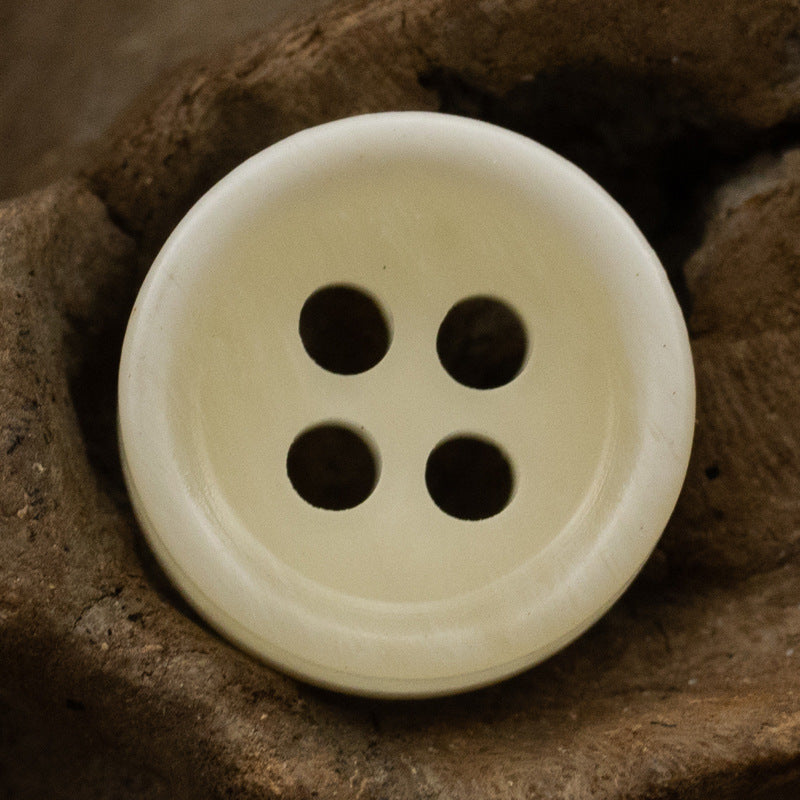 10-11.5MM Dark Khaki Black Textured Resin Shirt Buttons 40 Pack