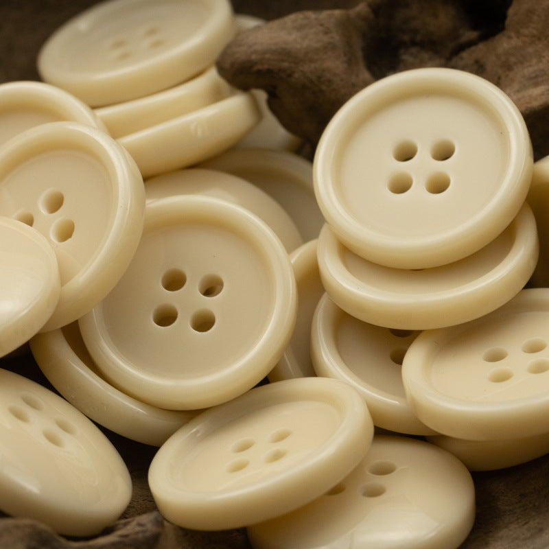 7-Color Round Four-Hole Resin Button Set 70 Pack