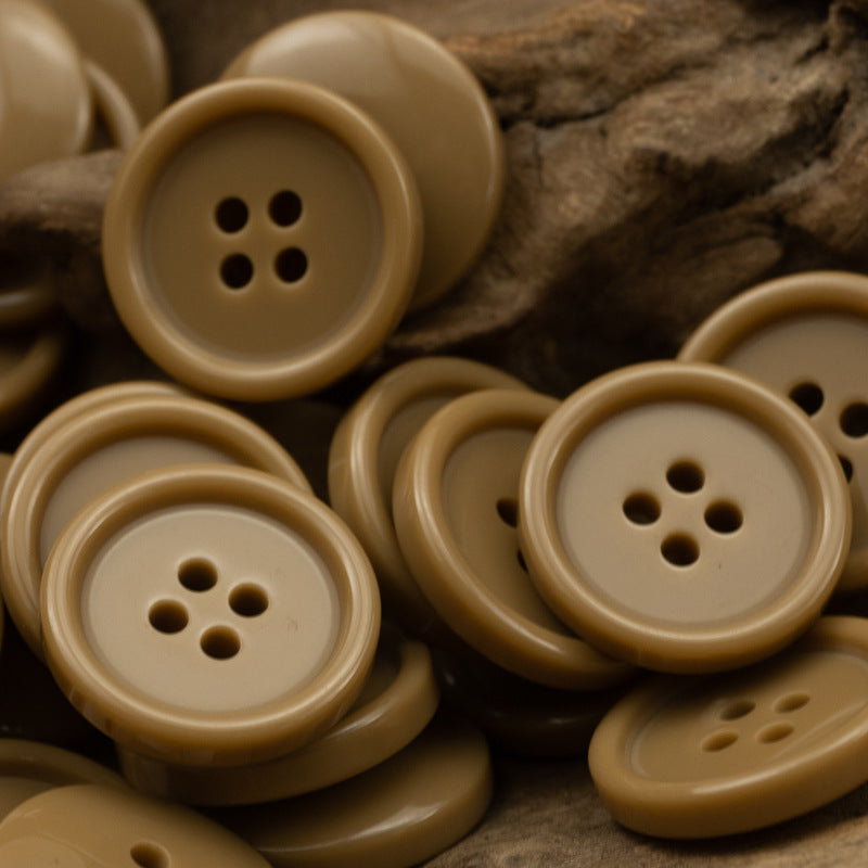 7-Color Round Four-Hole Resin Button Set 70 Pack