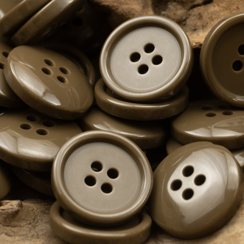 7-Color Round Four-Hole Resin Button Set 70 Pack