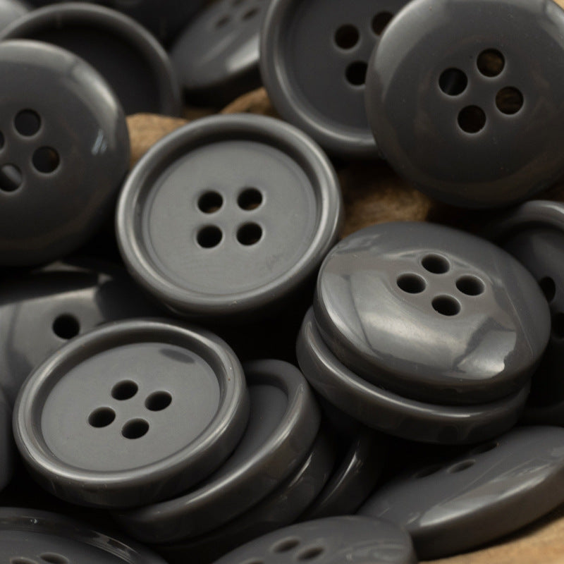 7-Color Round Four-Hole Resin Button Set 70 Pack