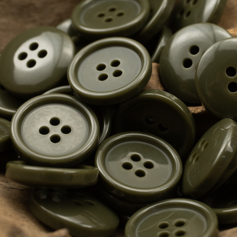 7-Color Round Four-Hole Resin Button Set 70 Pack