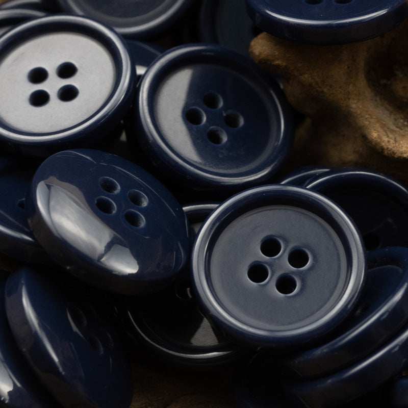 7-Color Round Four-Hole Resin Button Set 70 Pack