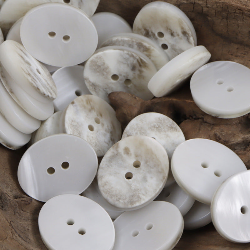 Oval Two-Hole Gradient Resin Buttons Double Sides 40 Pack