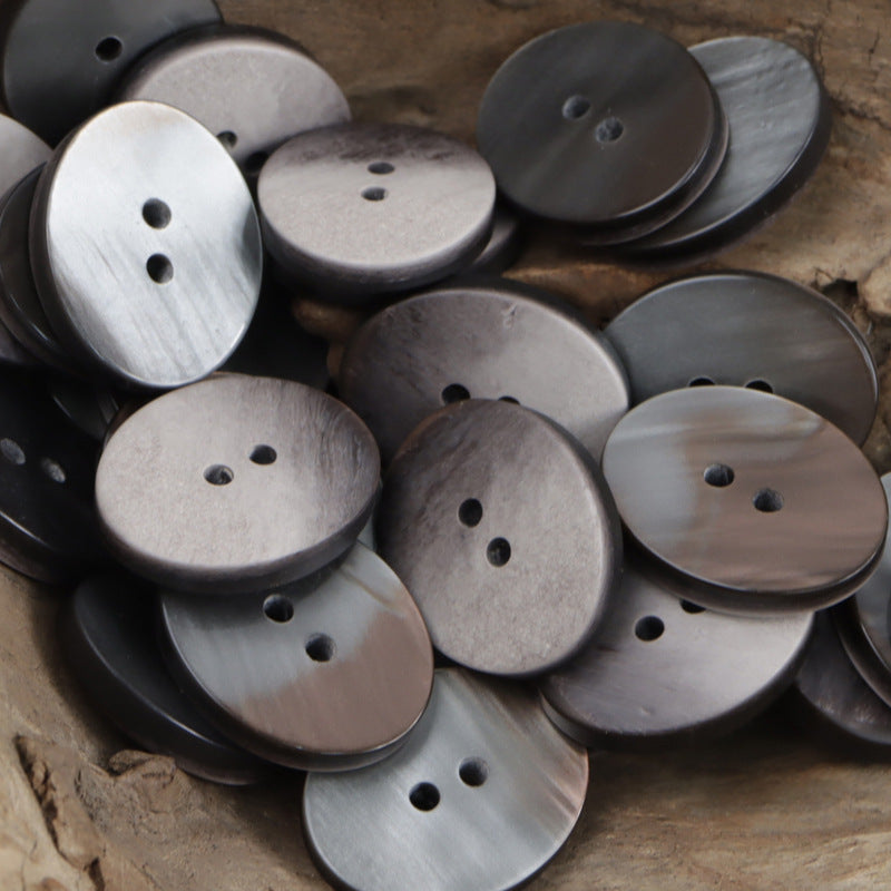 Oval Two-Hole Gradient Resin Buttons Double Sides 40 Pack