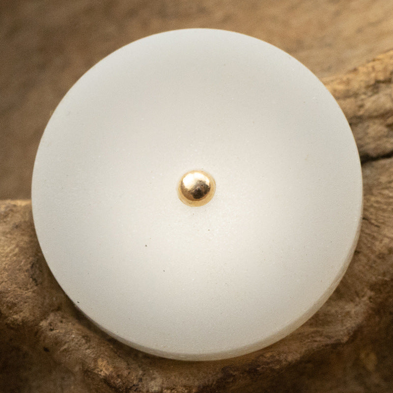 15mm-30mm Round Matte Frosted Orange Resin with Metal Shank 30 Pack