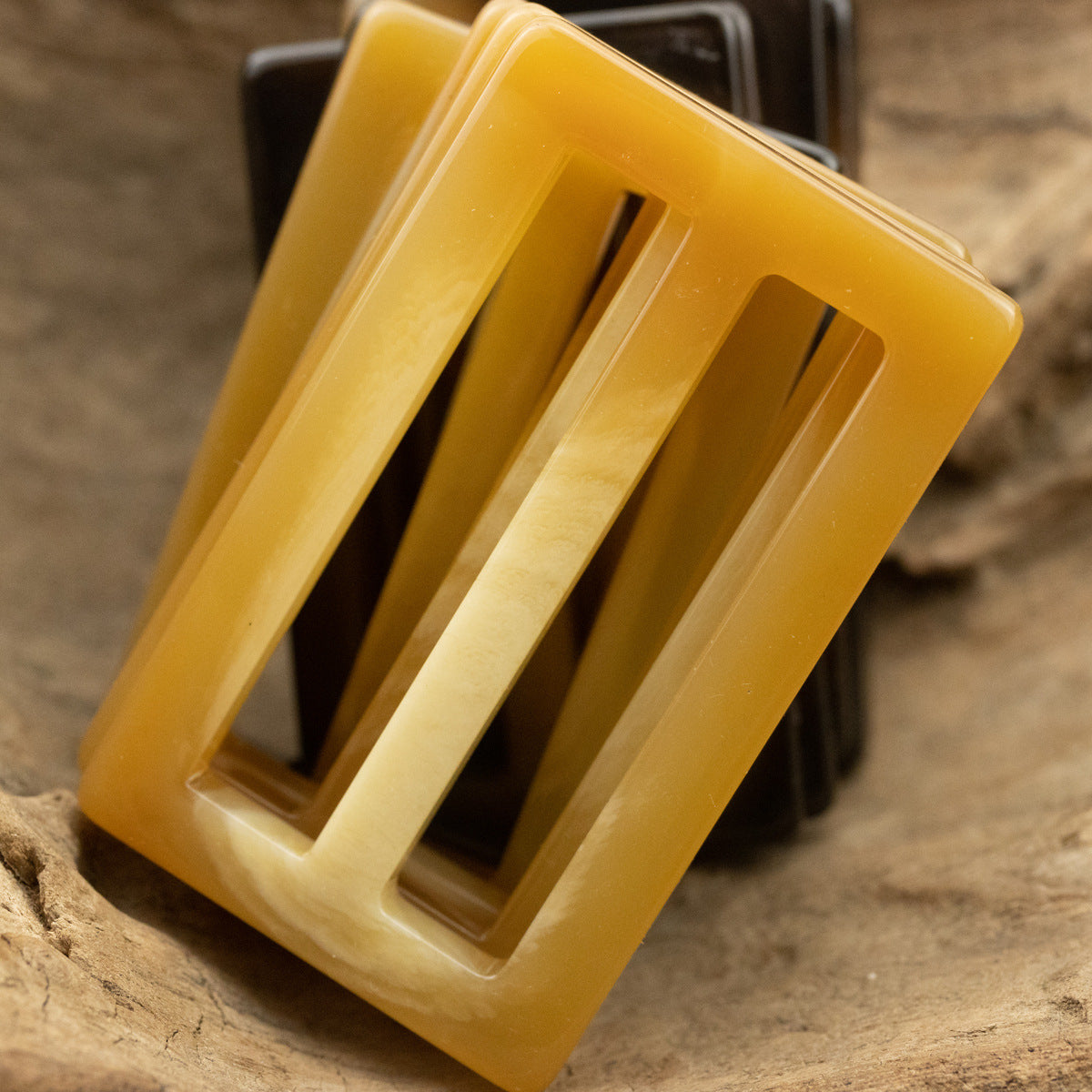 Resin Rectangular Buckle for Adjusting Waist of Coat 10pcs