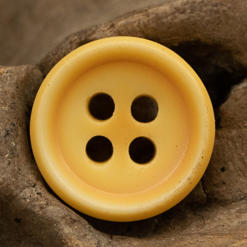10-11.5MM Orange Dark Green Resin Buttons for Casual Shirts 100 Pack