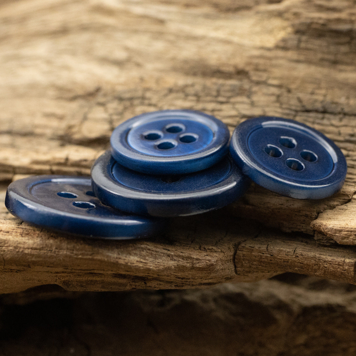 Deep Blue Shirt Pearl Shell Flat Buttons,10PCS