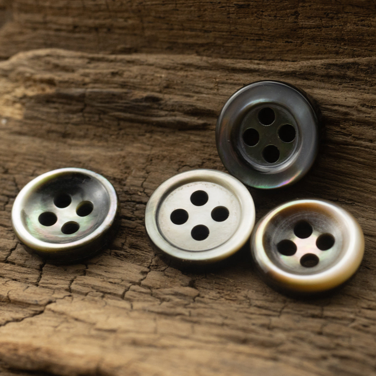 Black Lip Pearl Shell Buttons for Lace and Silk Blouses,10pcs