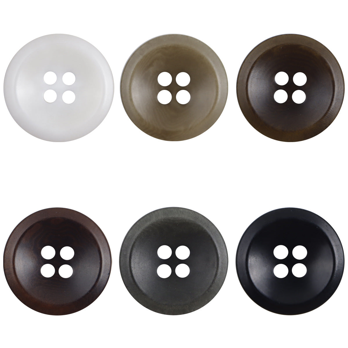 Vintage Natural Tagua Nut Buttons Round 10 Pack