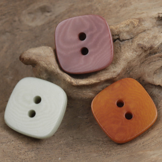Square Natural Tagut Nut Buttons for Women's Fashion Cardigans,10pcs