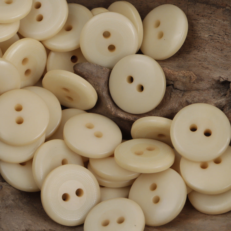 18mm Round 2 Hole Girly Natural Corozo Buttons,10PCS Yellow