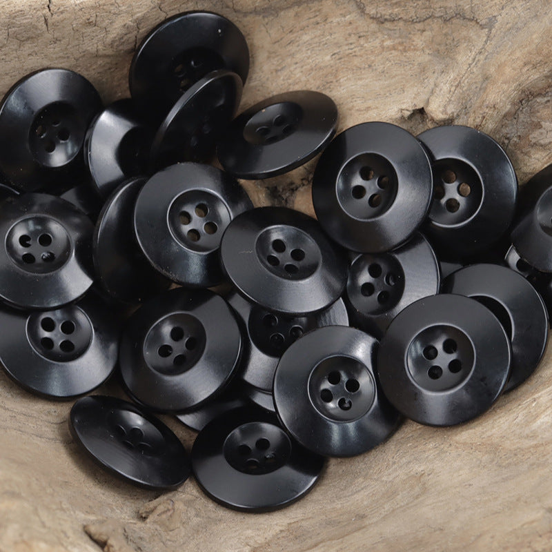 Double-Sided Chinese Style Natural Fruit Buttons 10pcs Black