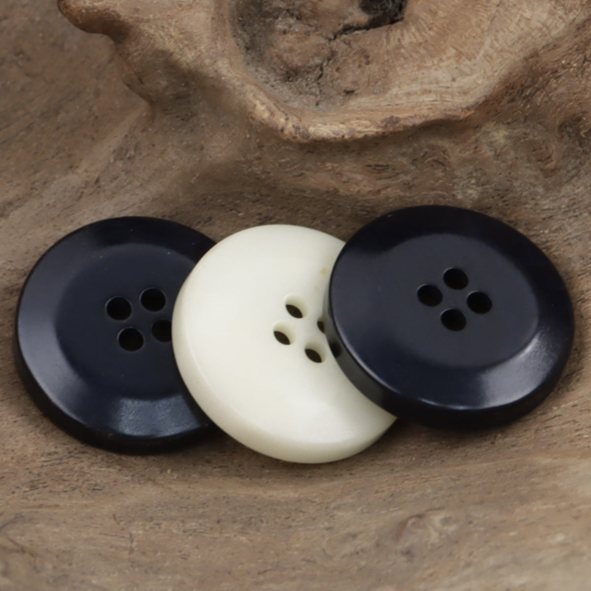 Blue-Black Natural Fruit Buttons for Spring Cardigans 10pcs