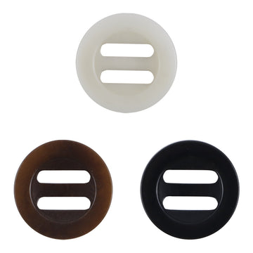 Retro Natural Tagut Nut Long-Eye Adjustable Slider Buckle 10PCS