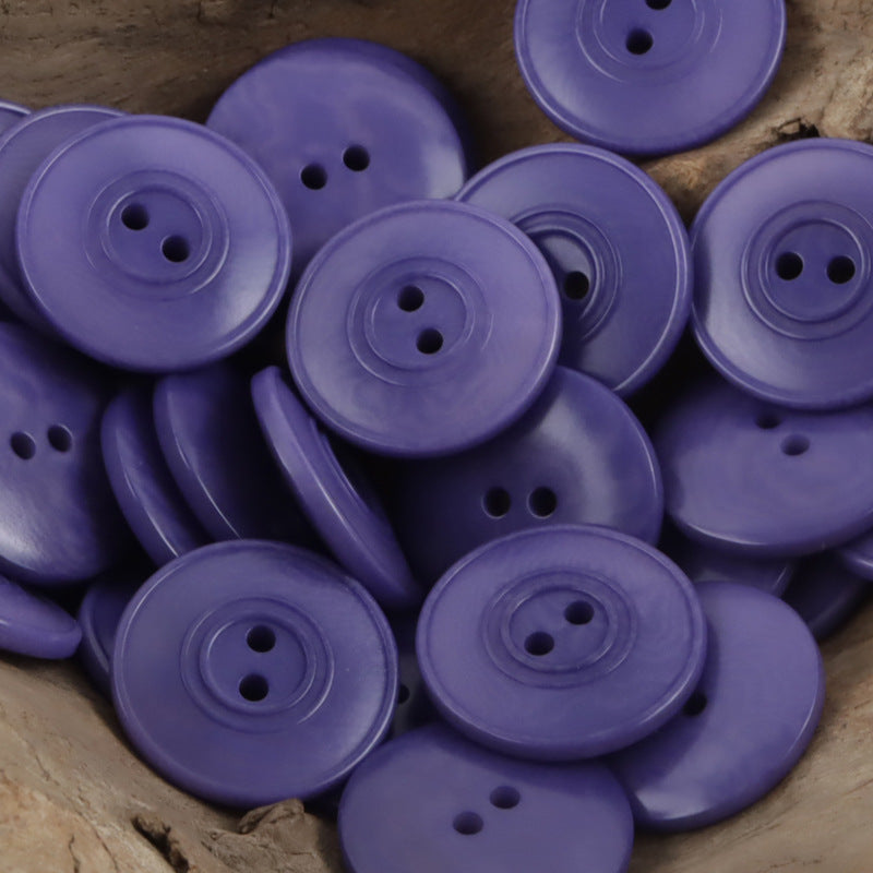 Eco-Friendly Dual-Circles Purple-Grey Tagua Nut Buttons 10pcs Purple