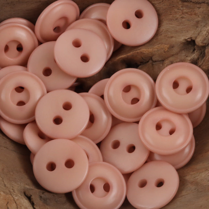 Creative Circle Two-Hole Natural Tagua Nut Buttons,10pcs Pink