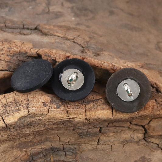 15mm Matte Coffee Natural Fruit Buttons with Metal Stems for Suit Cuffs 10pcs