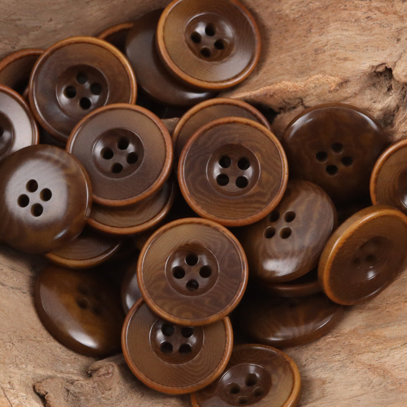 Burnt Dark Blue Tagut Nut Buttons for Suits,Sweater 10pcs Coffee