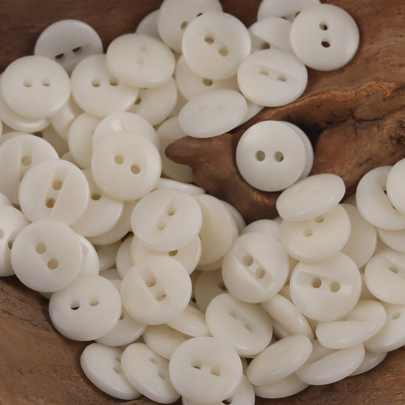 2-Hole Fruit Buttons for Cotton Linen Cardigans Polo Shirts 10pcs Beige