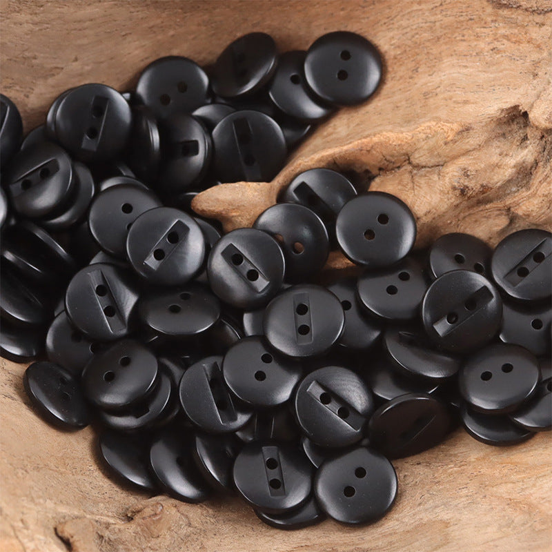 2-Hole Fruit Buttons for Cotton Linen Cardigans Polo Shirts 10pcs Black