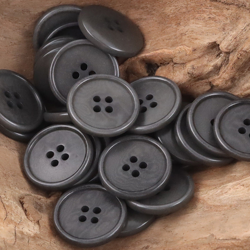 Dark Red Natural Tagut Nut Buttons for Suits Trousers 10pcs Deep Gray