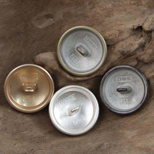 Symmetrical Small Tree Pattern Round Metal Buttons with Shank 10pcs