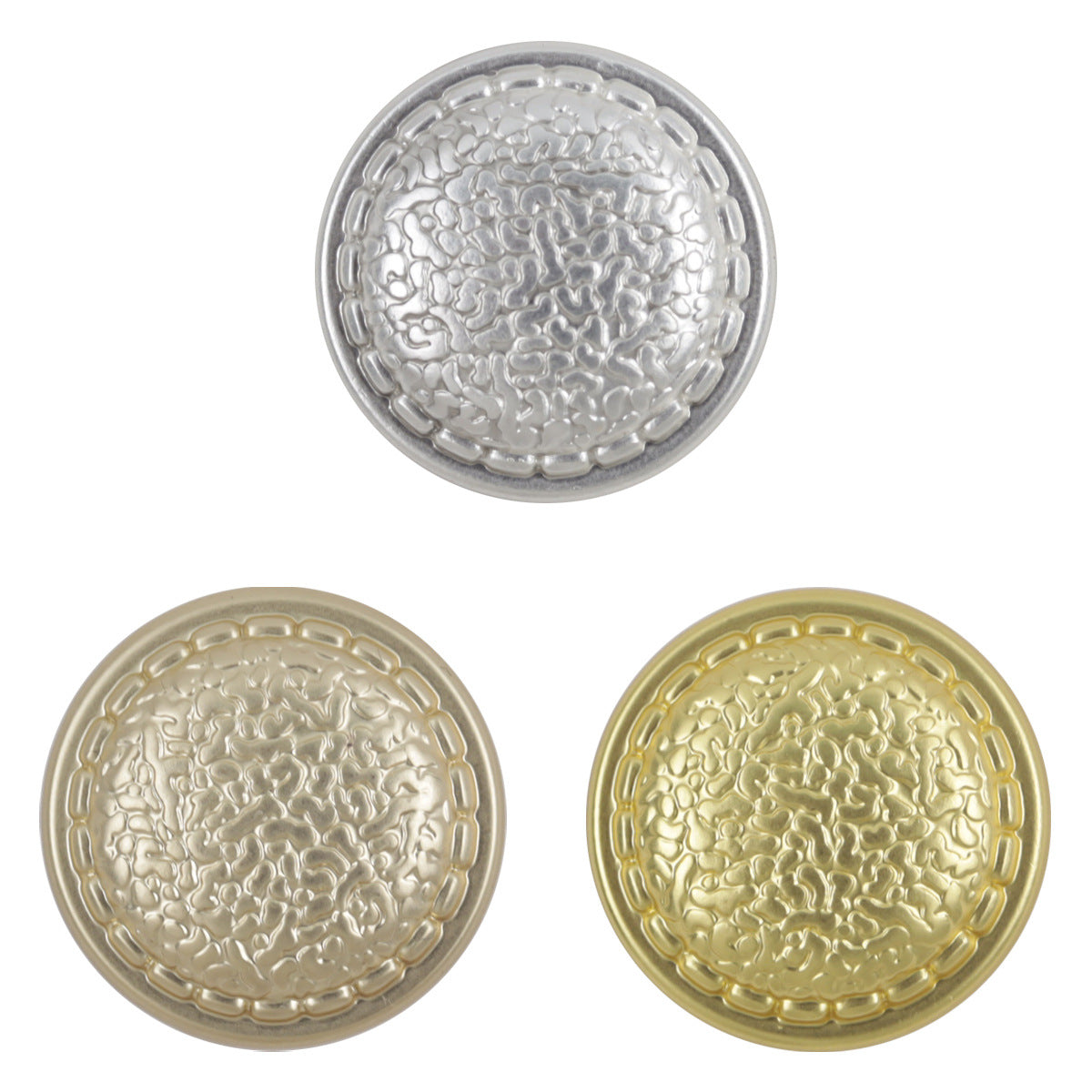 Snakeskin Pattern Gold Metal Buttons for Shoe Bag Decor 10pcs