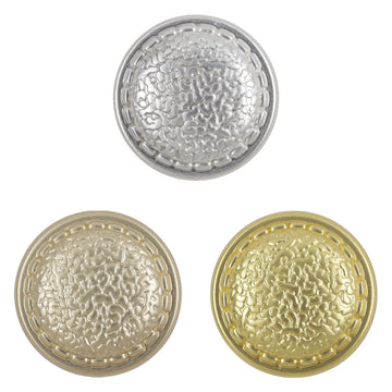 Snakeskin Pattern Gold Metal Buttons for Shoe Bag Decor 10pcs