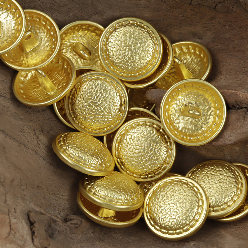 Snakeskin Pattern Gold Metal Buttons for Shoe Bag Decor 10pcs Gold