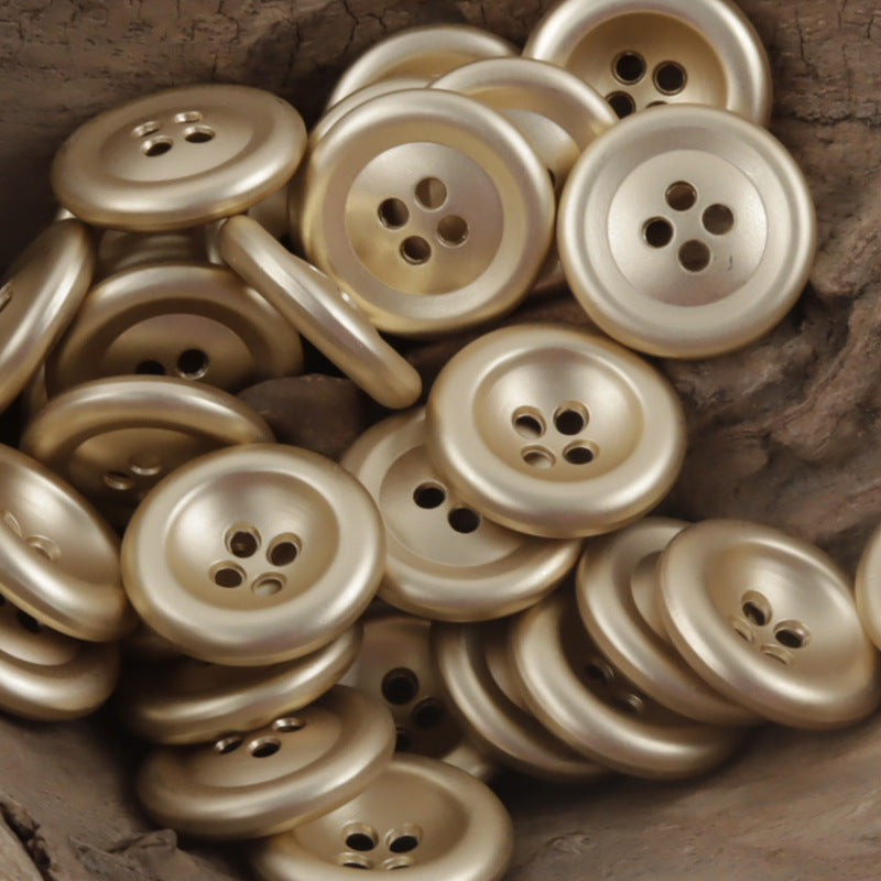 Vintage Double-Sided Aged Gold Silver 4-Hole Metal Buttons,10pcs Rose Gold