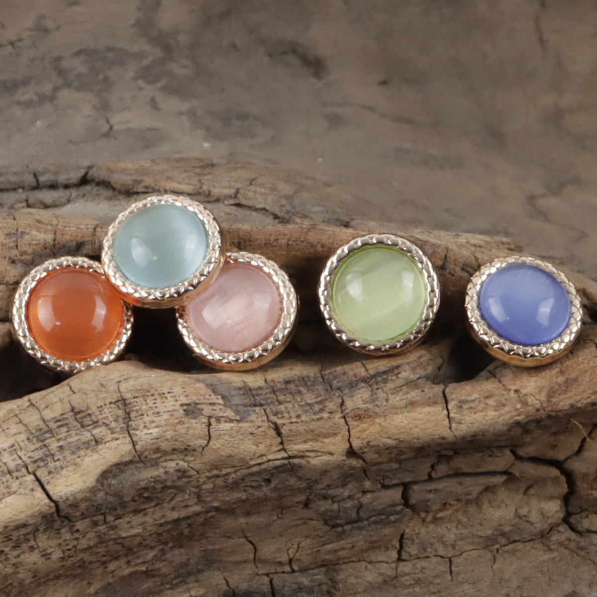 11.5mm Pearlescent Metal Buttons for Elegant Shirts 10pcs