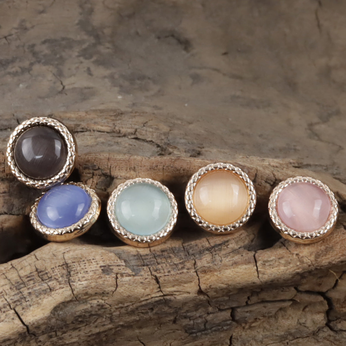 11.5mm Pearlescent Metal Buttons for Elegant Shirts 10pcs