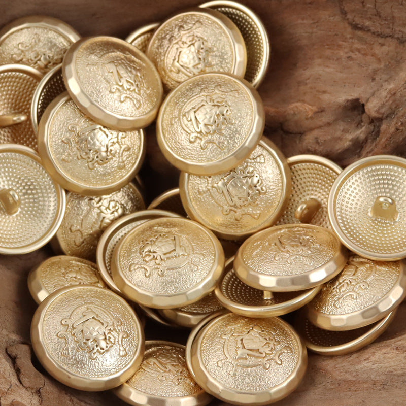 Metal Shank Buttons for College Style JK Suits School Uniforms 10pcs Gold