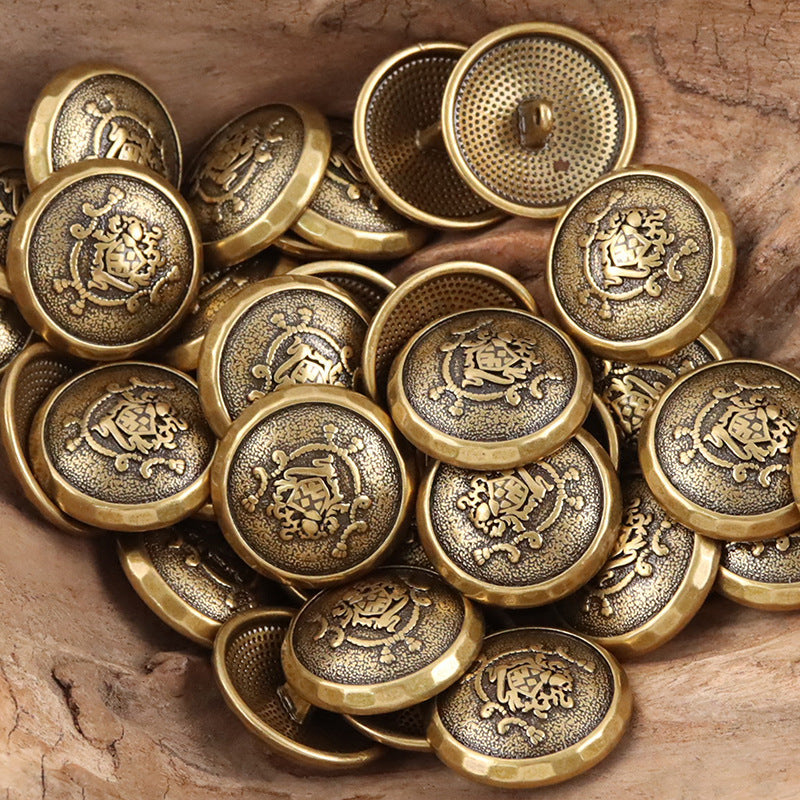 Metal Shank Buttons for College Style JK Suits School Uniforms 10pcs Bronze