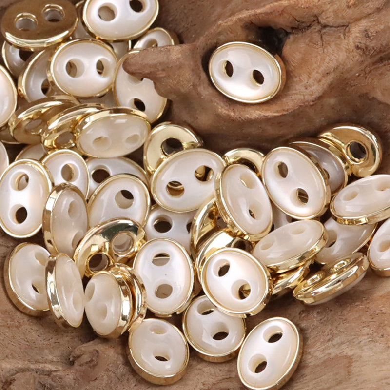 Pig Nose Resin Metal Buttons for Children's Shirts Sweaters10pcs White Gold