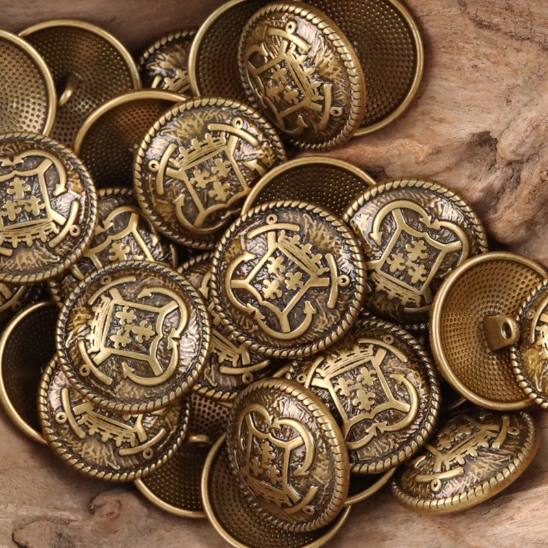 Anchor Hook Metal Buttons for College Style Suits JK Uniforms 10pcs Bronze