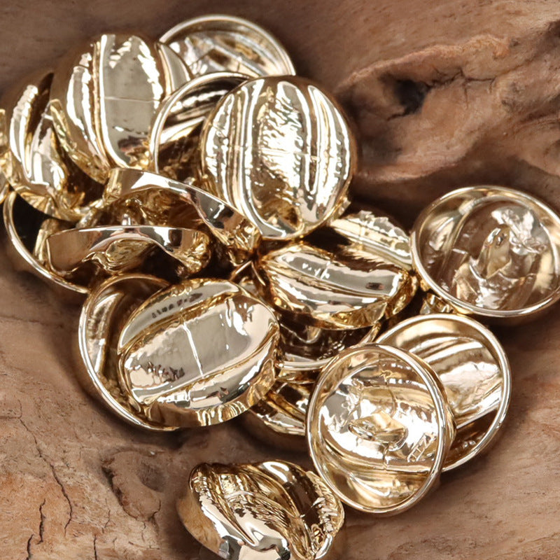 Rose Gold Irregular Metal Shank Buttons for Retro Winter Dresses 10pcs Rose Gold