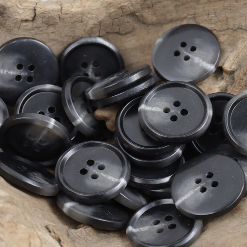 15-25mm Khaki, Coffee Black Resin Buttons Meteor Flying 20pcs Black