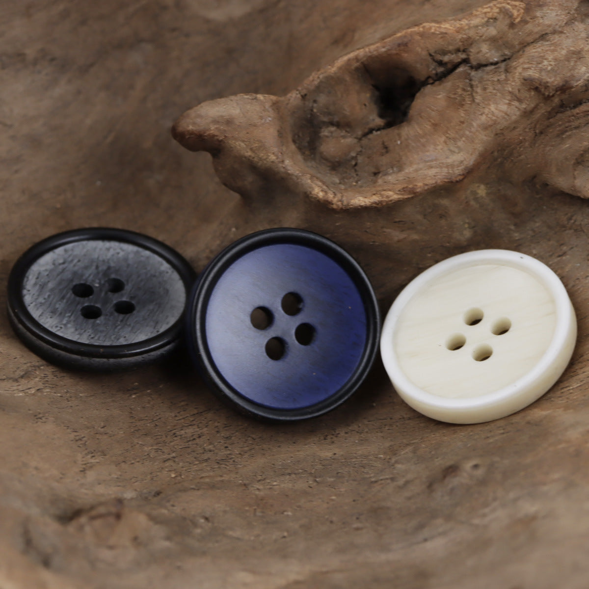 Gradient Blue Resin Buttons for Commuter Suit Workwear 30pcs