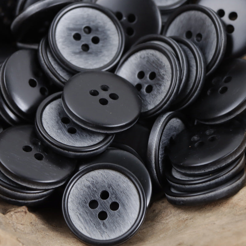 Gradient Blue Resin Buttons for Commuter Suit Workwear 30pcs Gray