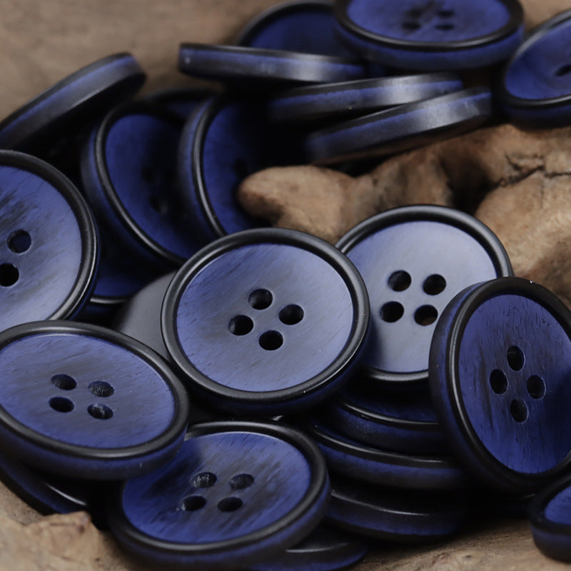 Gradient Blue Resin Buttons for Commuter Suit Workwear 30pcs Blue