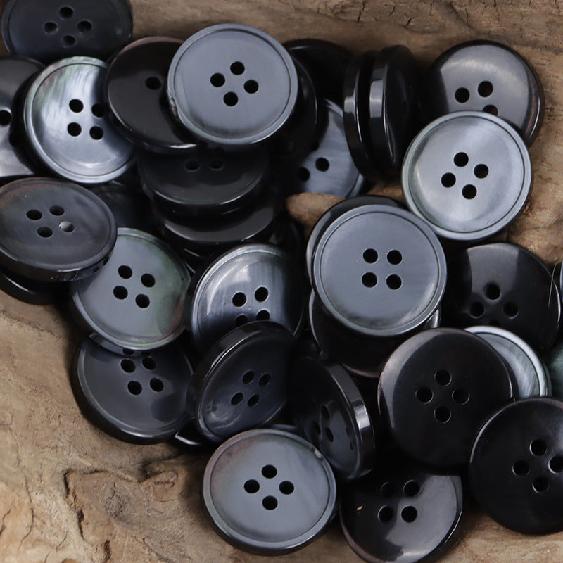 11.5mm - 30mm Round Four-Hole Misty Resin Buttons 40 Pack
