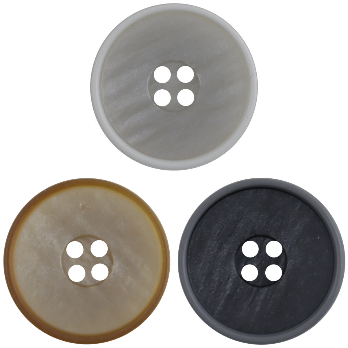 Round Matte Wood-Grain Resin Buttons for Khaki Casual Pants 30pcs