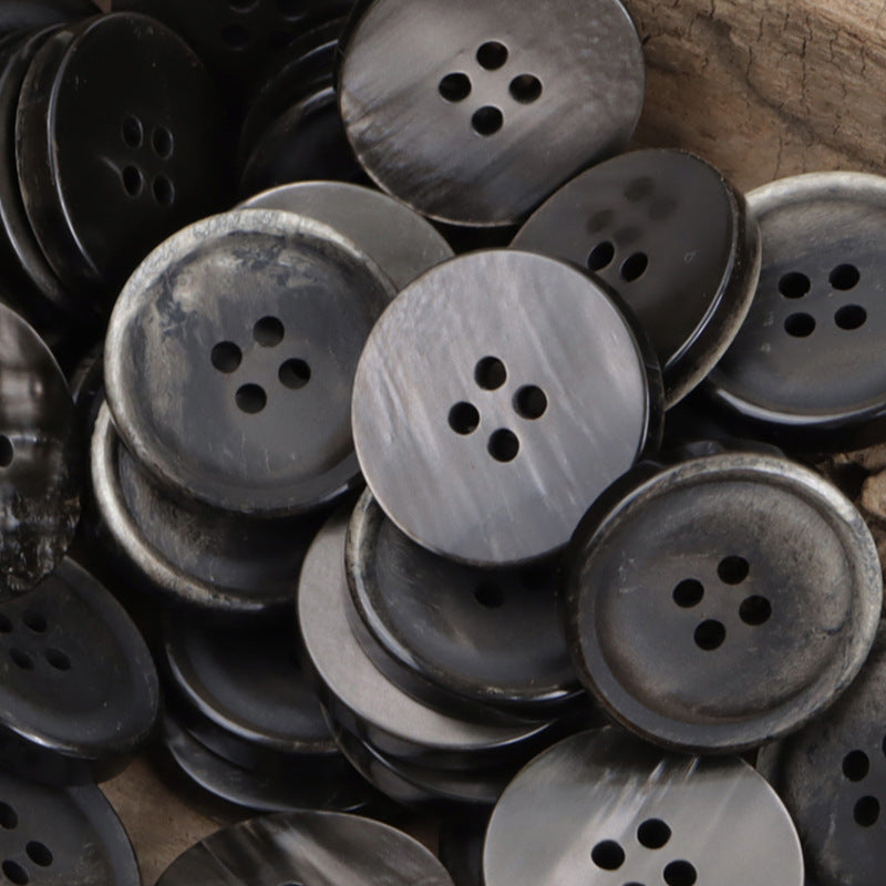 Vintage Gradient Double-Sided Resin Coat Buttons,20pcs Coffee