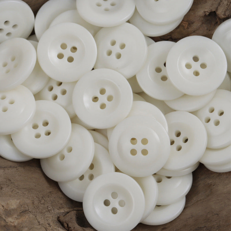 Navy Blue Cap-Shaped Resin Buttons for Formal Suits 40 Pack